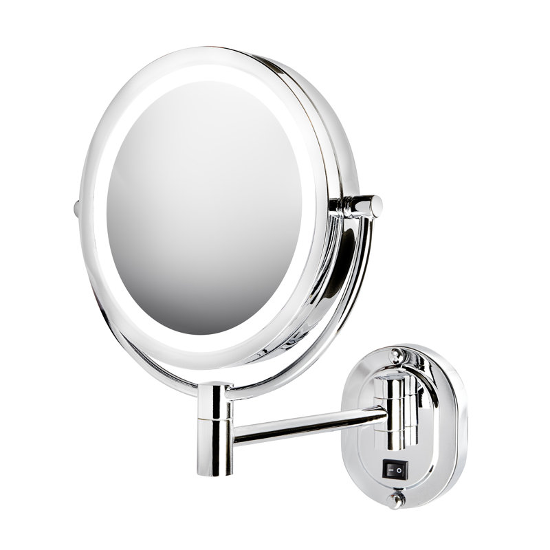 Jerdon Modern Lighted Magnifying Wall Mirror & Reviews Wayfair
